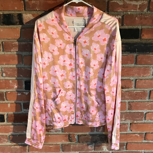 Acacia Swimwear Bomber Jacket Capsule Mahalo L NWT - Picture 2 of 7